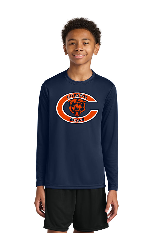 Del Mar Coastal Bears Youth Cooling Performance Long Sleeve Tee A4NB3165