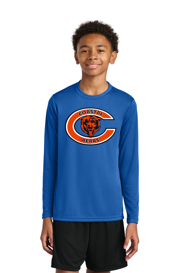 Del Mar Coastal Bears Youth Cooling Performance Long Sleeve Tee A4NB3165