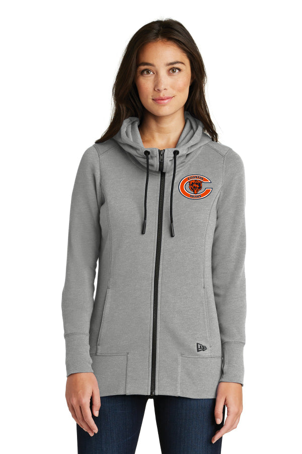 Del Mar Coastal Bears Women's Tri-Blend Fleece Full-Zip Hoodie. LNEA511