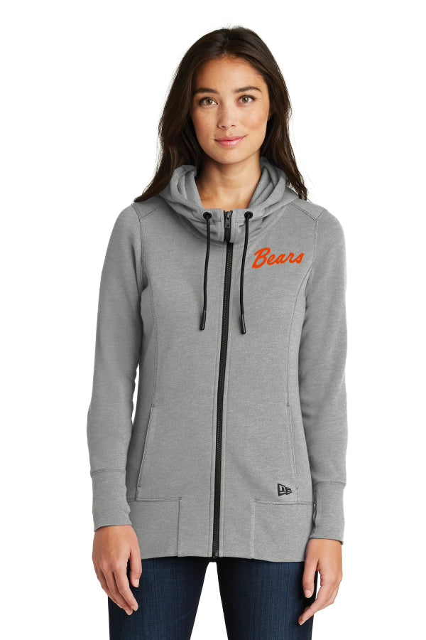 Del Mar Coastal Bears Women's Tri-Blend Fleece Full-Zip Hoodie. LNEA511