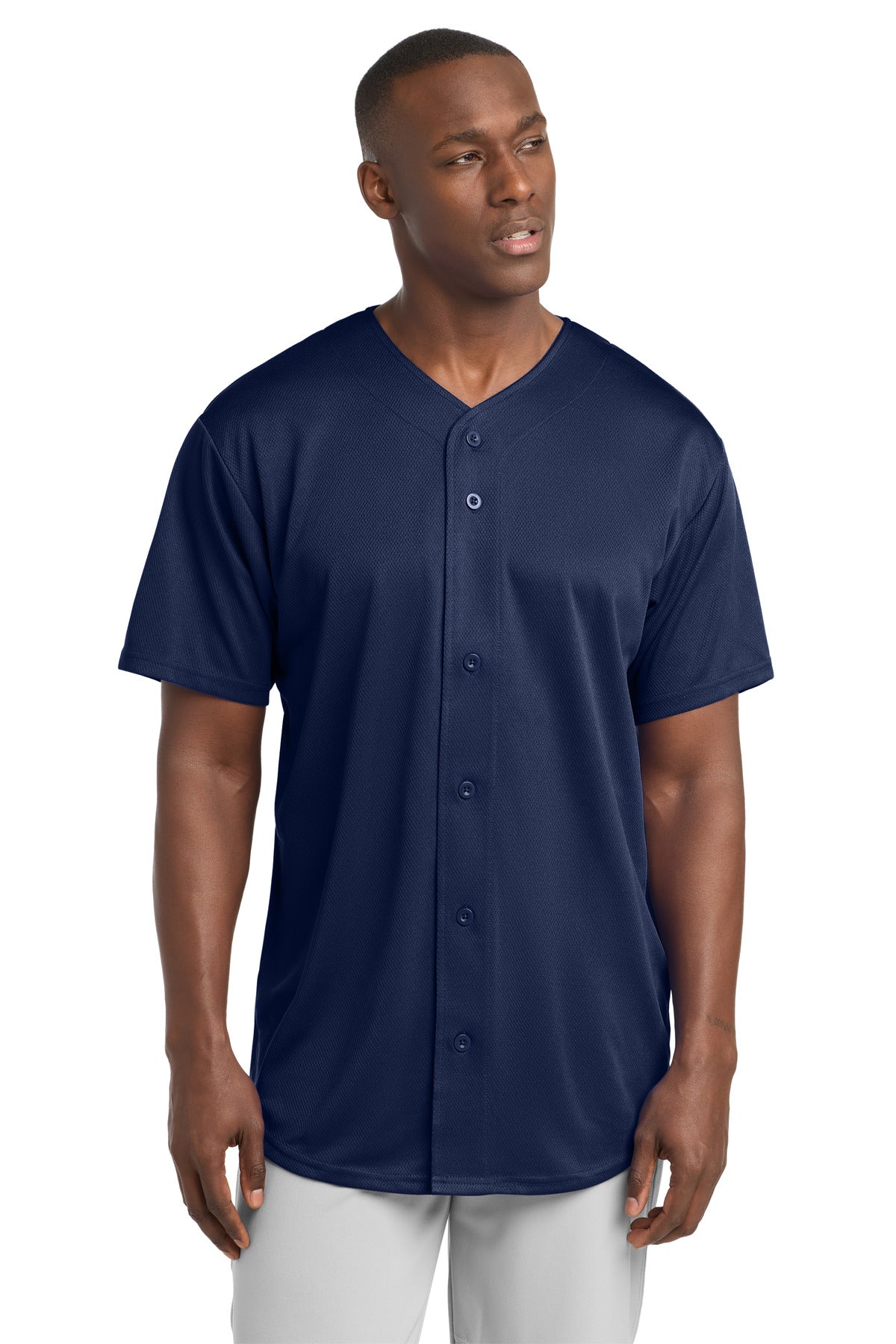 Del Mar Coastal Bears PosiCharge Tough Mesh Full-Button Jersey ST220
