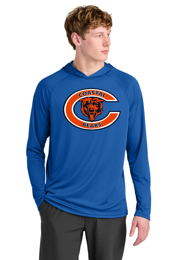 Del Mar Coastal Bears Cooling Performance Long Sleeve Hooded Tee A4N3409