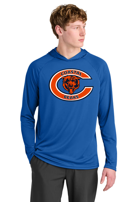Del Mar Coastal Bears Cooling Performance Long Sleeve Hooded Tee A4N3409