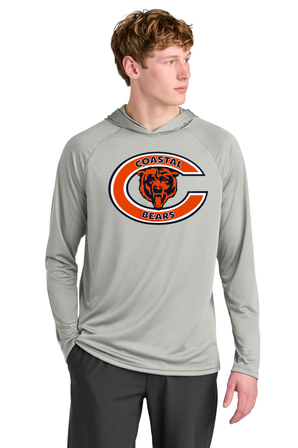 Del Mar Coastal Bears Cooling Performance Long Sleeve Hooded Tee A4N3409