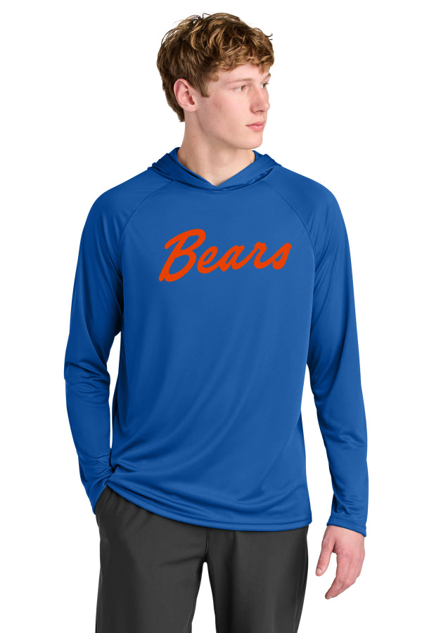 Del Mar Coastal Bears Cooling Performance Long Sleeve Hooded Tee A4N3409