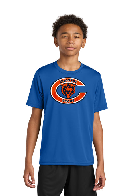 Del Mar Coastal Bears Youth Cooling Performance Short Sleeve Tee A4NB3142