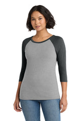 District Women's Perfect Tri 3/4-Sleeve Raglan DM136L