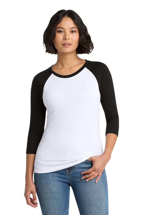 District Women's Perfect Tri 3/4-Sleeve Raglan DM136L