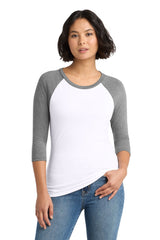 District Women's Perfect Tri 3/4-Sleeve Raglan DM136L