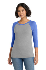 District Women's Perfect Tri 3/4-Sleeve Raglan DM136L
