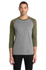 District Perfect Tri 3/4-Sleeve Raglan DM136