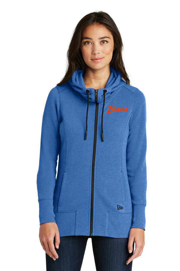 Del Mar Coastal Bears Women's Tri-Blend Fleece Full-Zip Hoodie. LNEA511