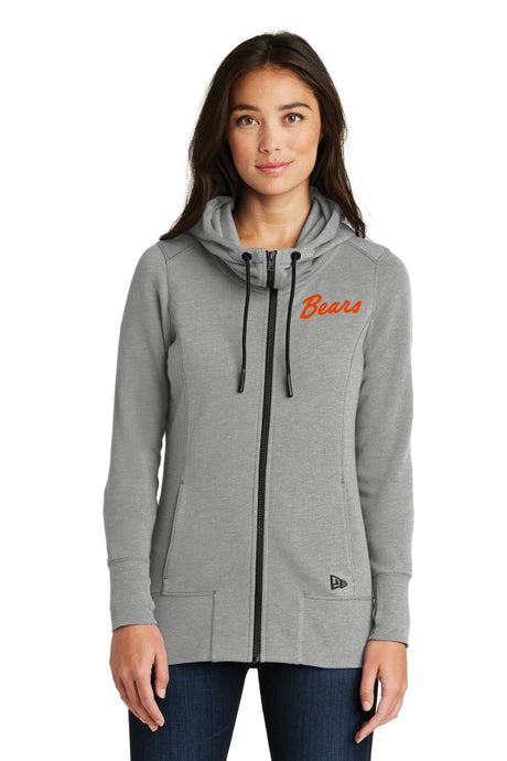 Del Mar Coastal Bears Women's Tri-Blend Fleece Full-Zip Hoodie. LNEA511